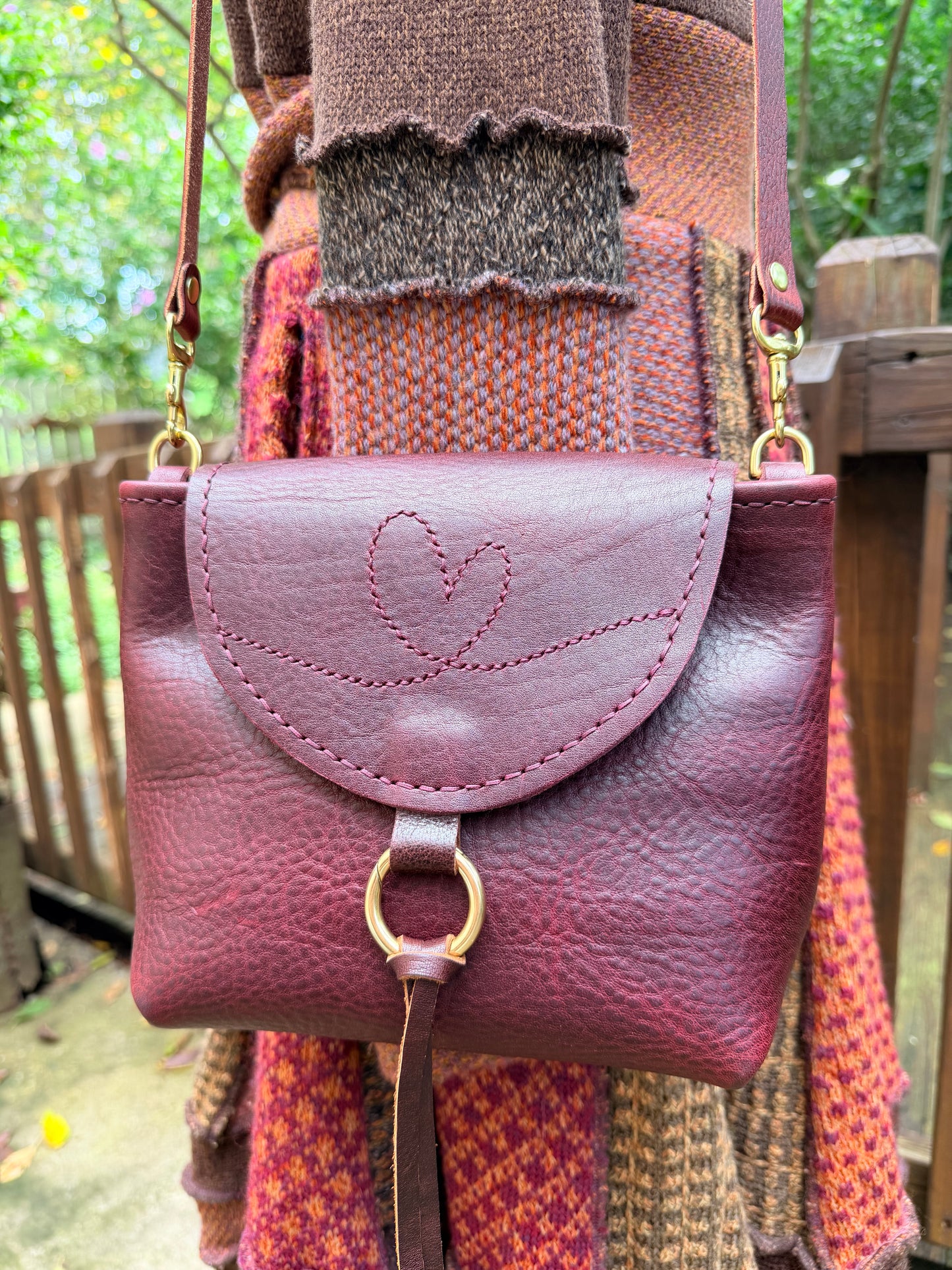 Bubby Heart Bag in Premium Oxblood