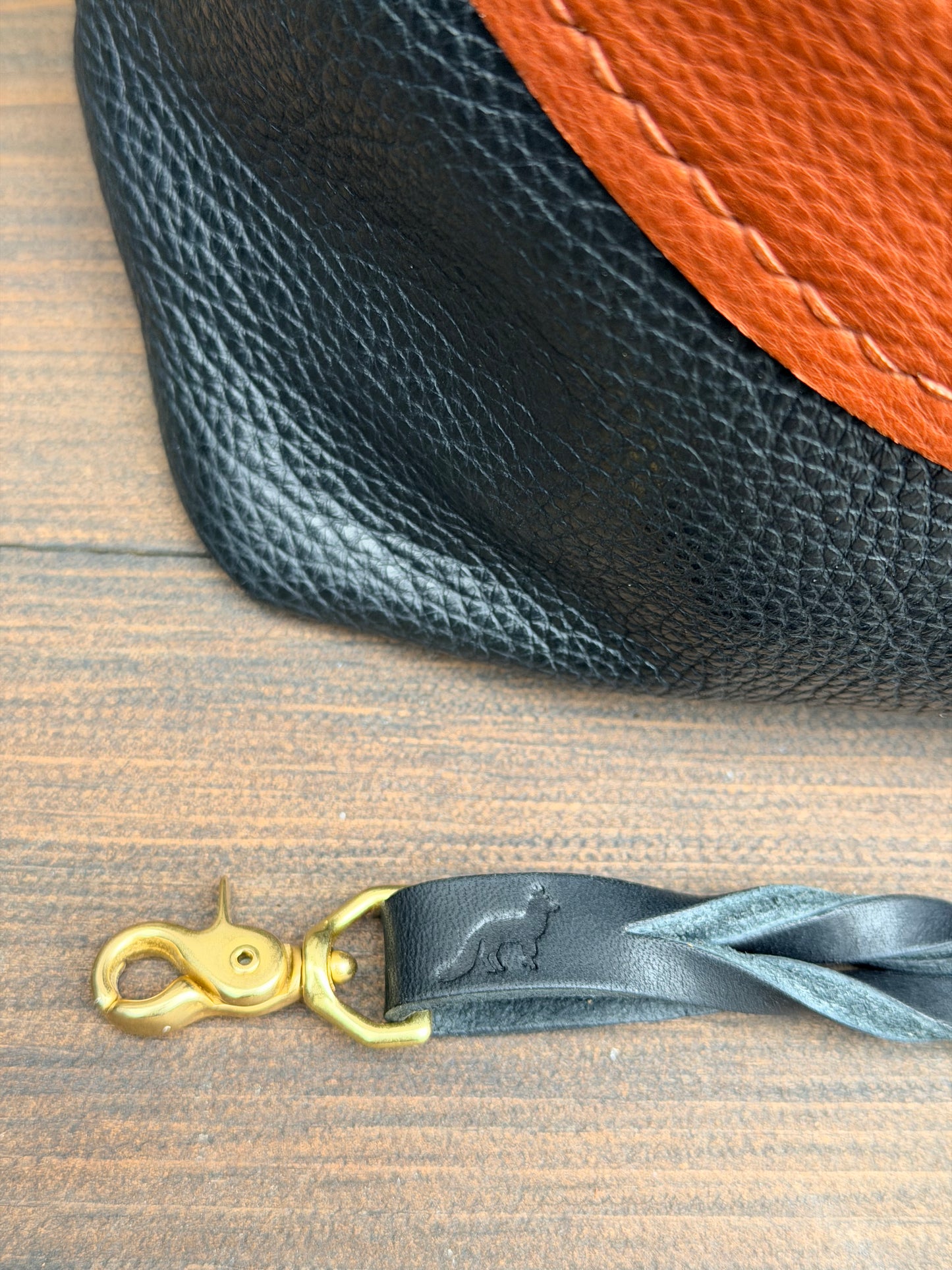 Vienna Shoulder Bag in Brandy & Black Leather - CUSTOM