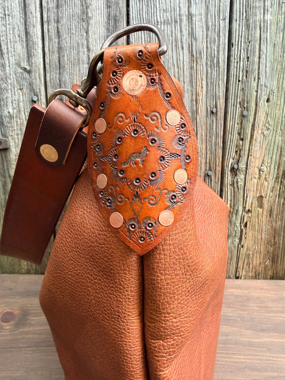 Willy Bucket in Rustic Chestnut Kodiak with Guitar Strap