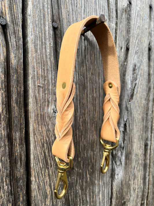 Braided Leather Shoulder Strap - “Short” Style