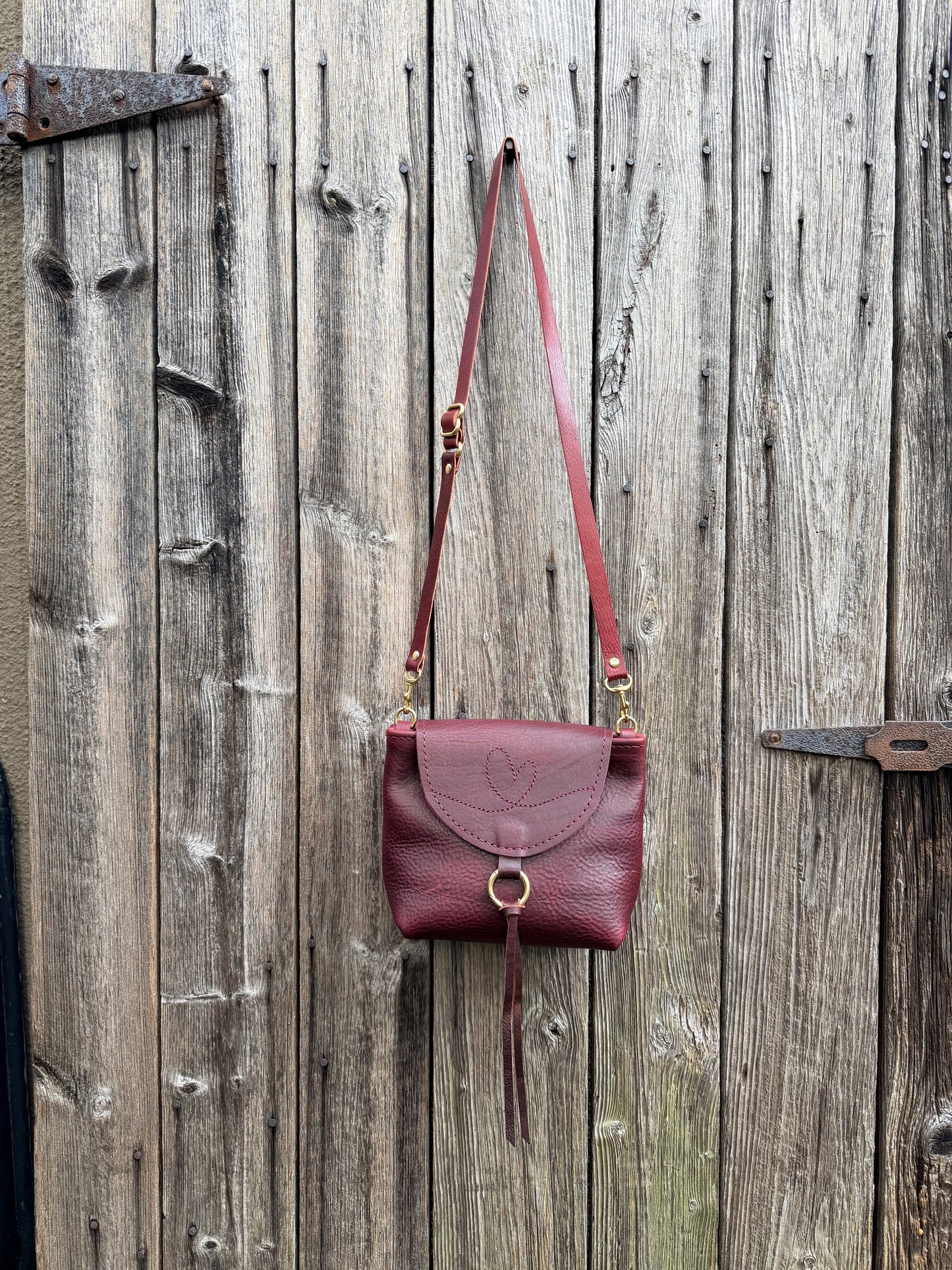 Bubby Heart Bag in Premium Oxblood