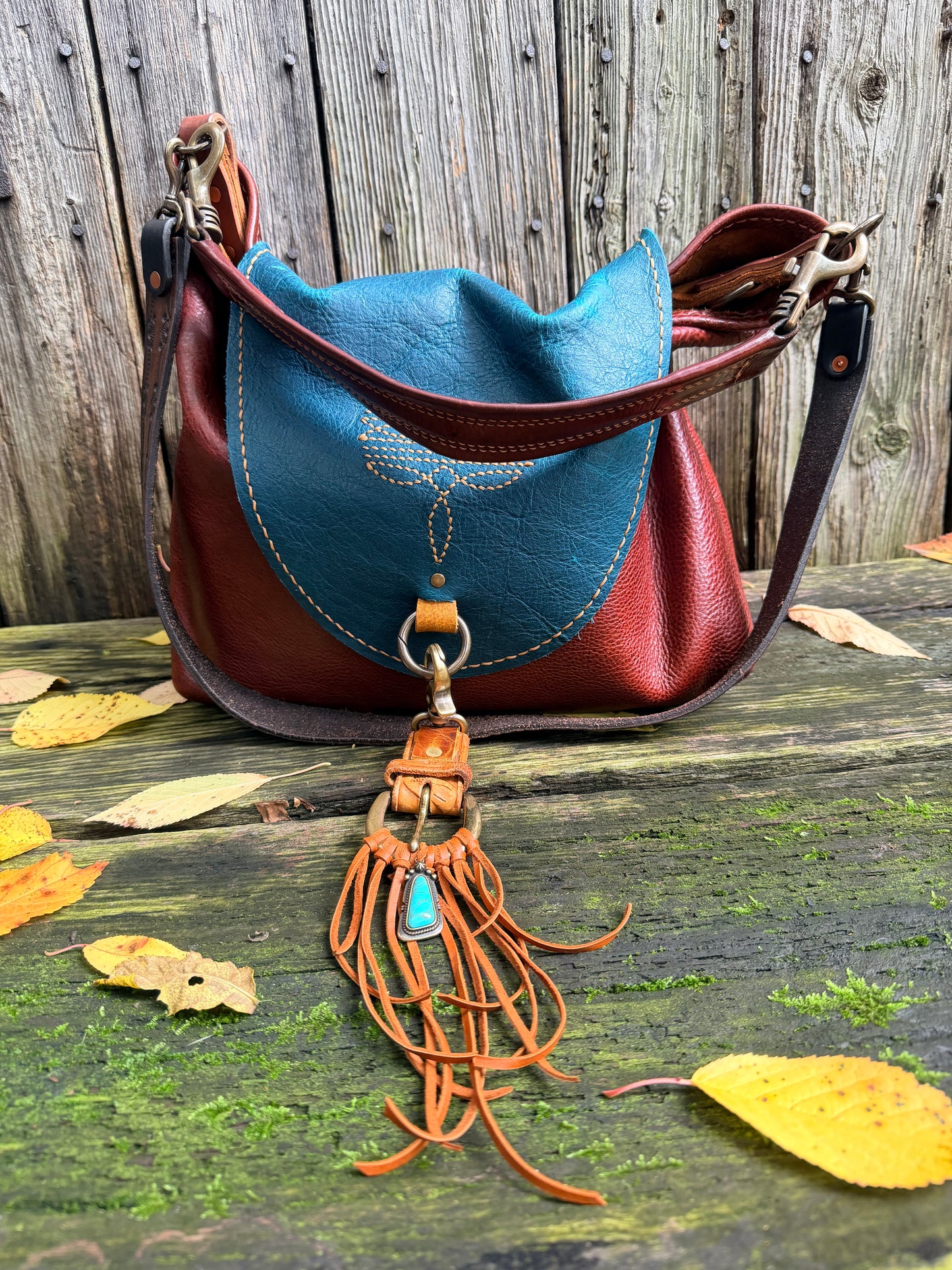 Boot Strap Tassel in Tan Deerskin Leather 12”L