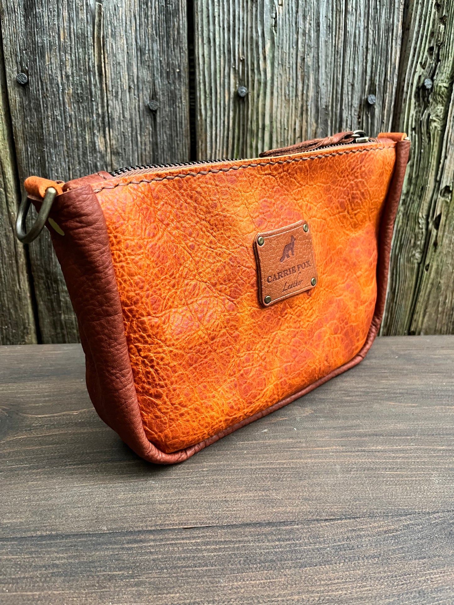 Poppy Crossbody in Butternut Bison with Brandy Naked Cow
