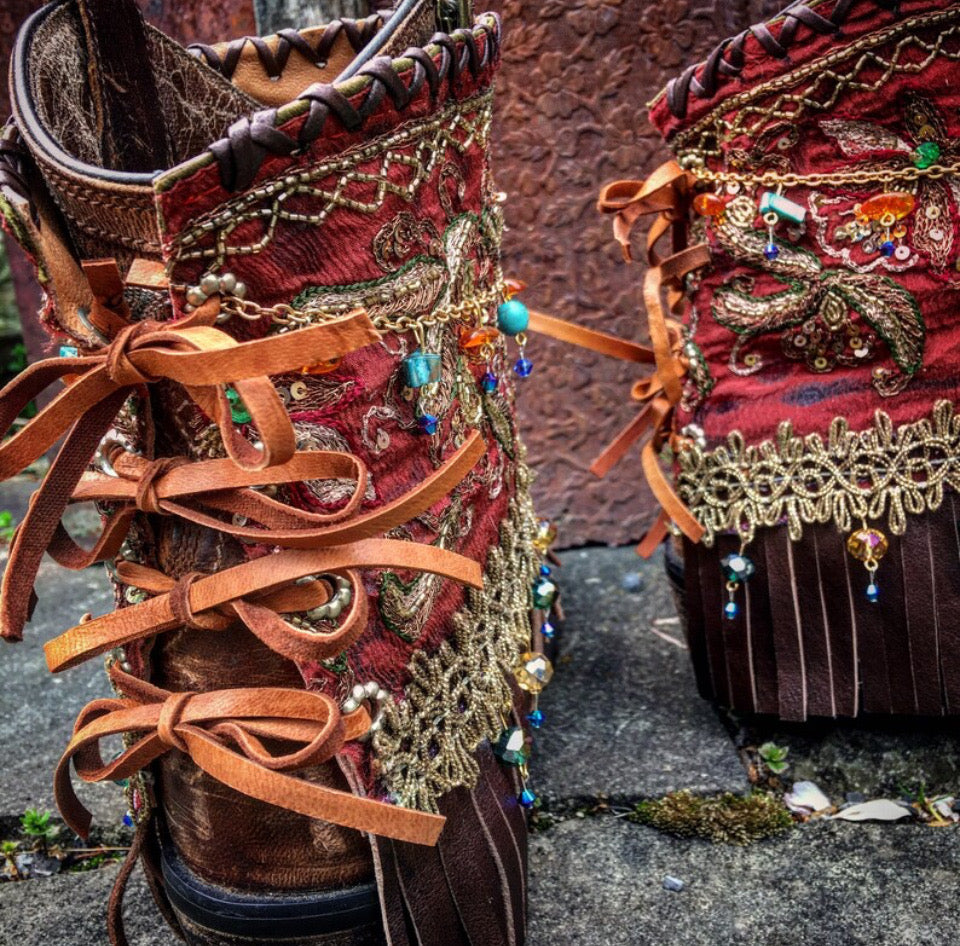 Jeweled Bohemian Boot Wraps