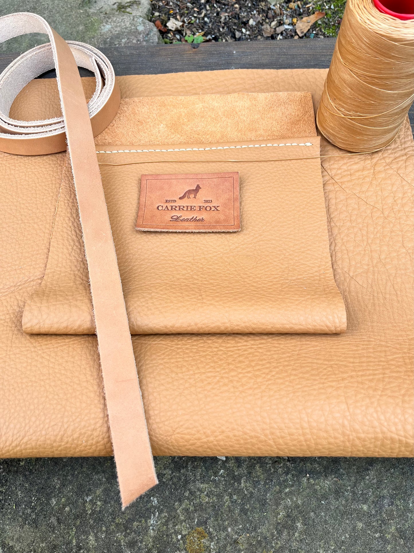 Bonnie Bucket in Butterscotch Cowhide