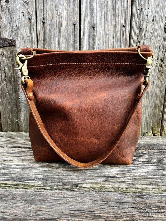 Carrie Hobo in Tan Kodiak with Standard Leather Strap