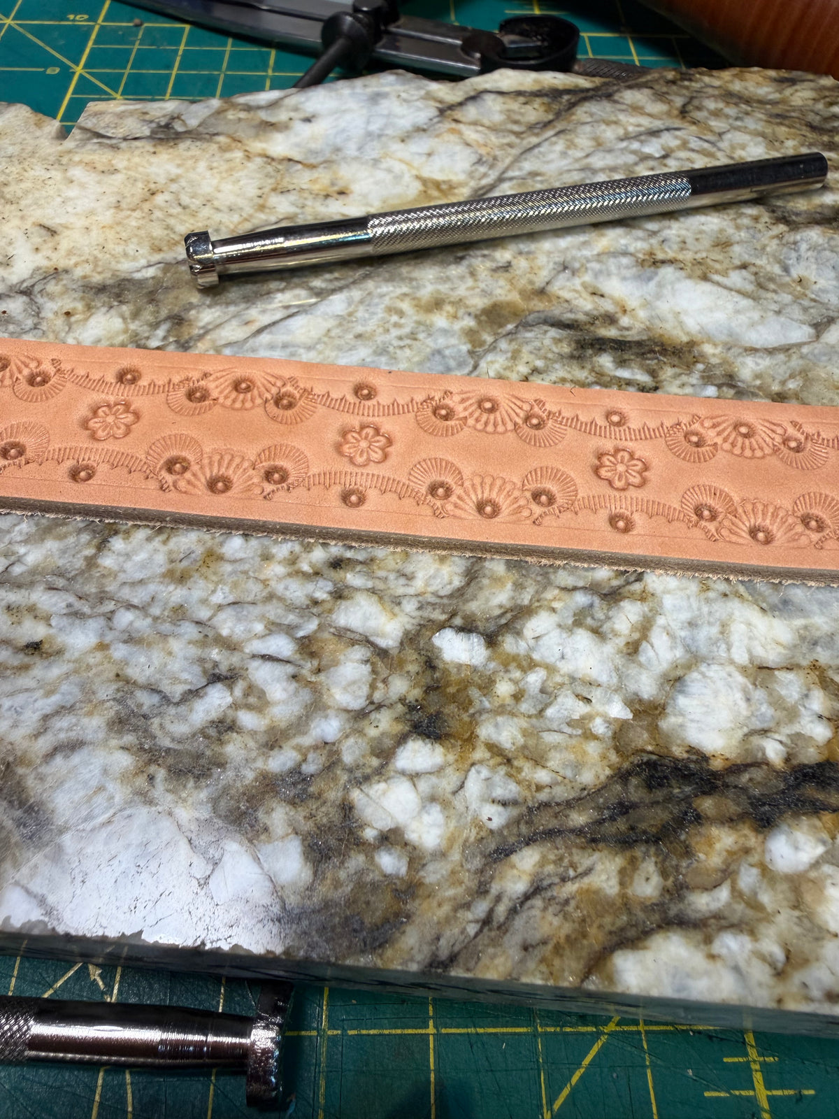 Cody Hand-Tooled Leather Shoulder Strap in Antique Brown 30” - Preorder