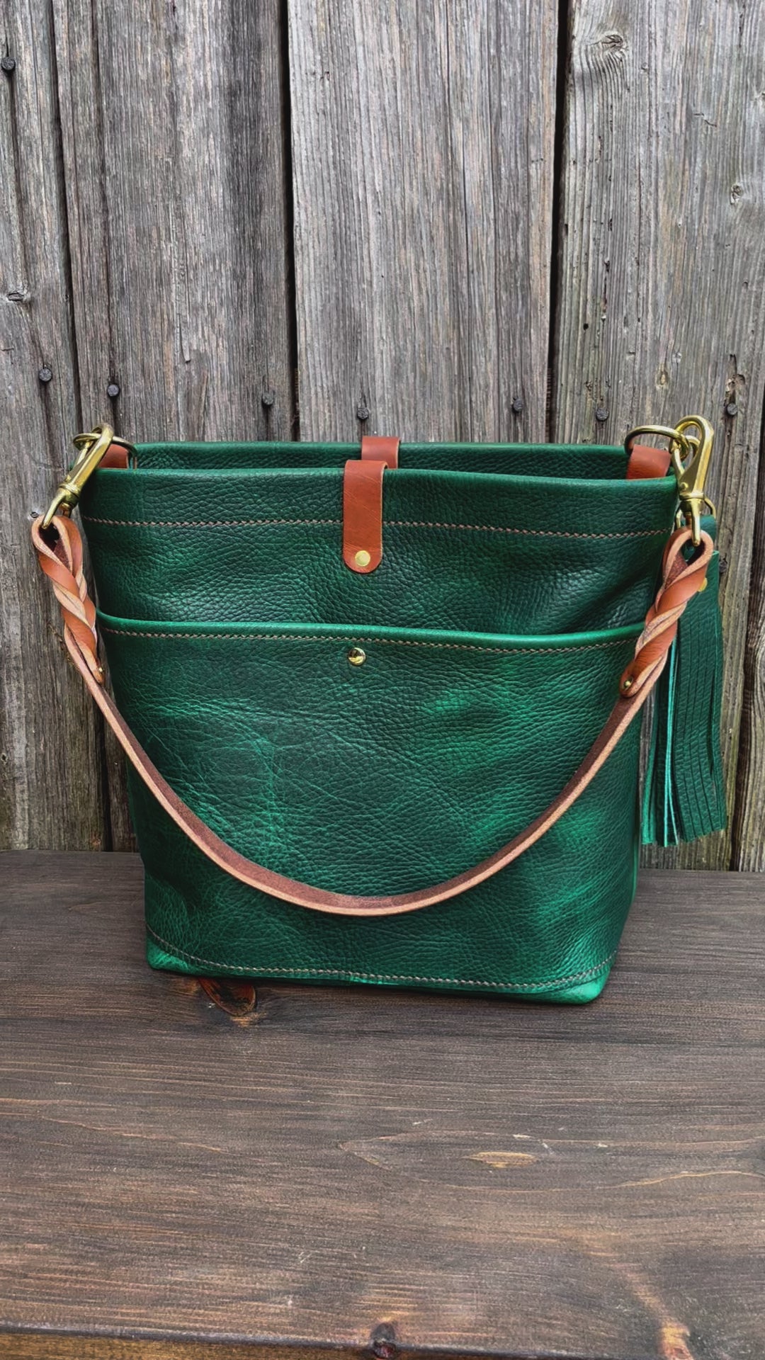 Carrie Panel Pocket Hobo in Emerald Cowhide – Carrie Fox Leather